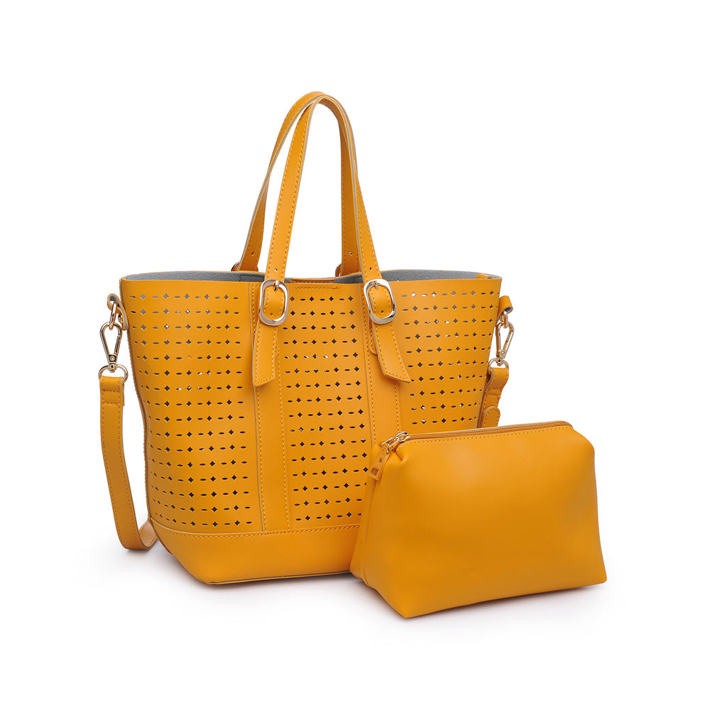 Woman wearing Mustard Urban Expressions Magnolia Tote NA-840611158864 View 2 | Mustard