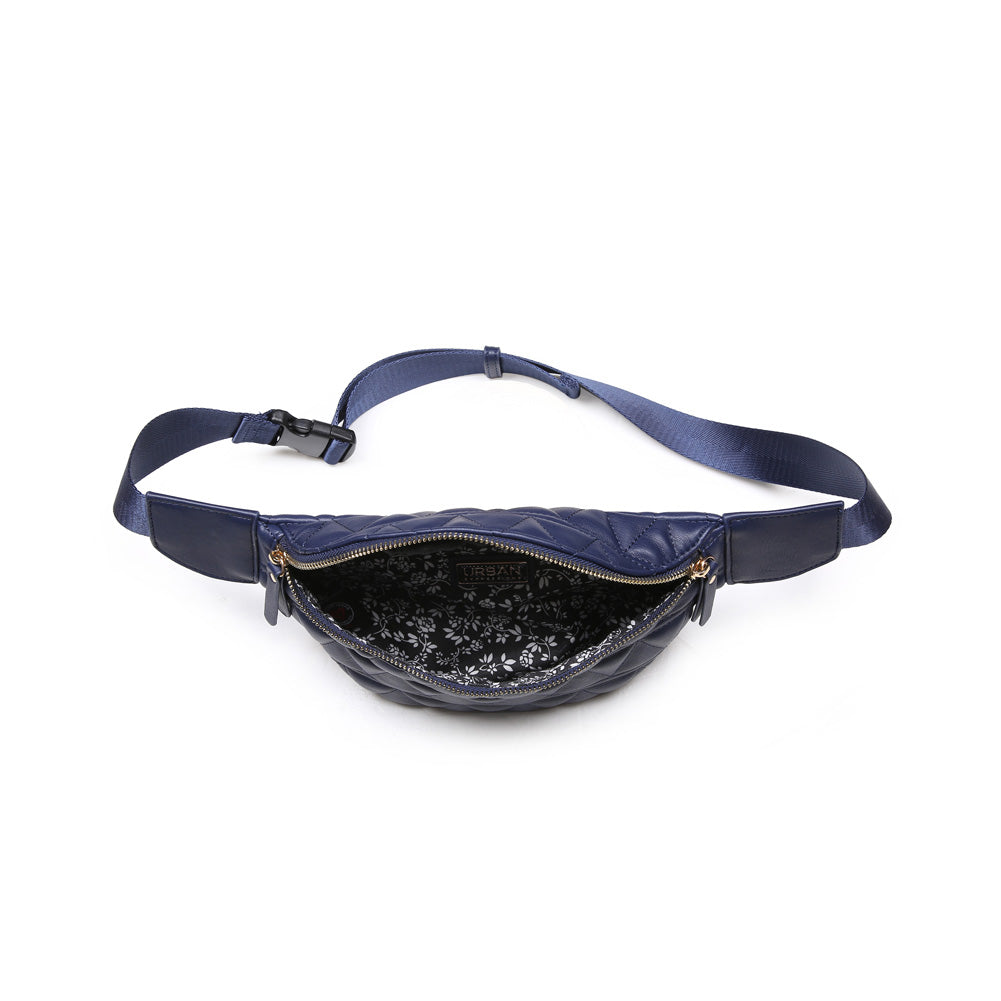 Woman wearing Navy Urban Expressions Puma Belt Bag NA-840611152688 View 9 | Navy
