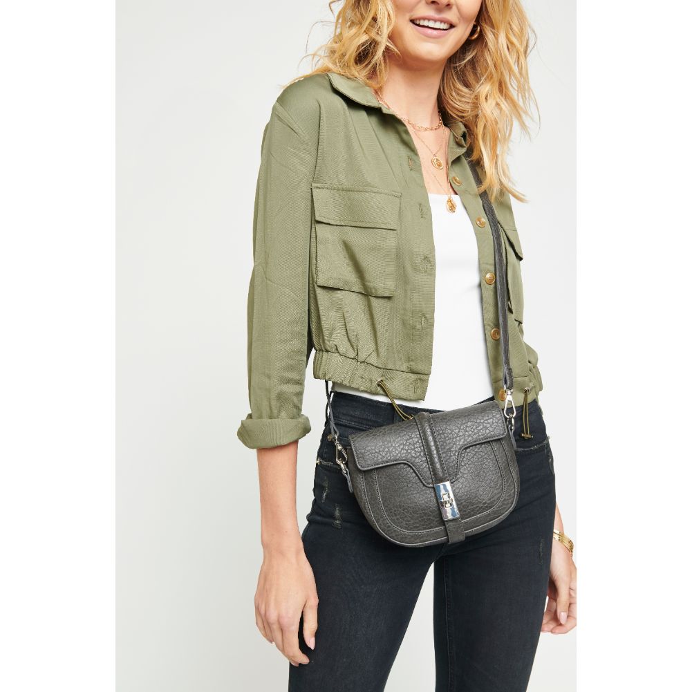 Woman wearing Charcoal Urban Expressions Rory Crossbody NA-840611166449 View 1 | Charcoal