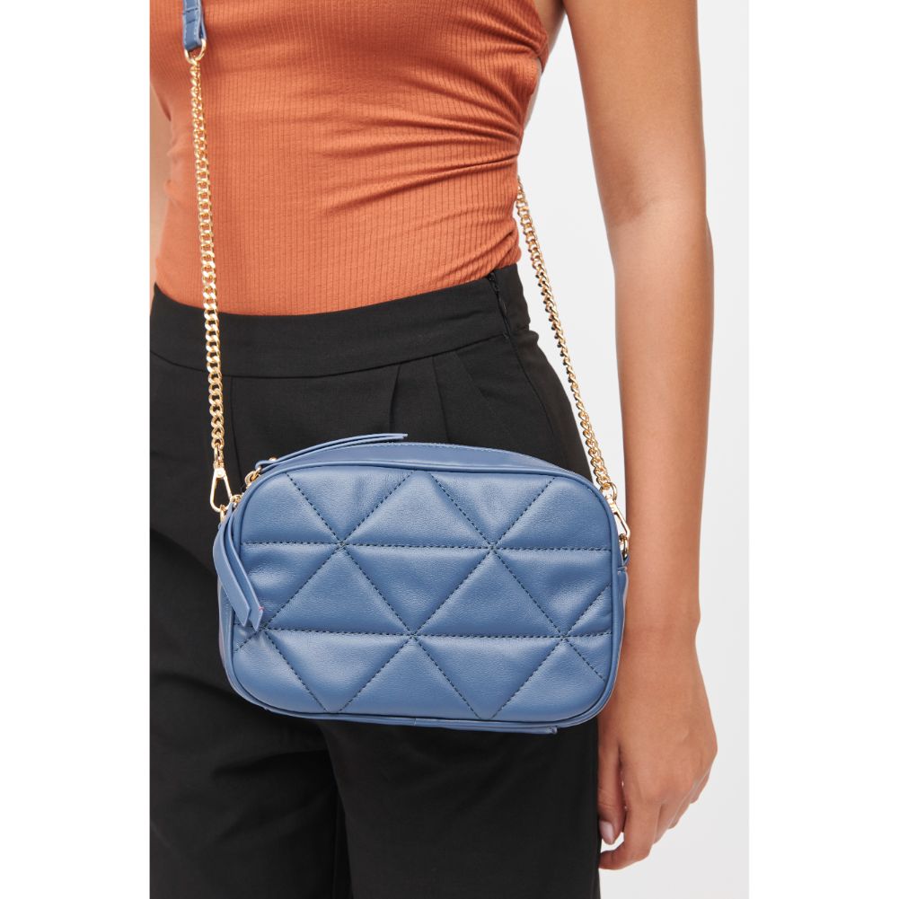 Woman wearing Denim Urban Expressions Petra Crossbody 840611184597 View 2 | Denim