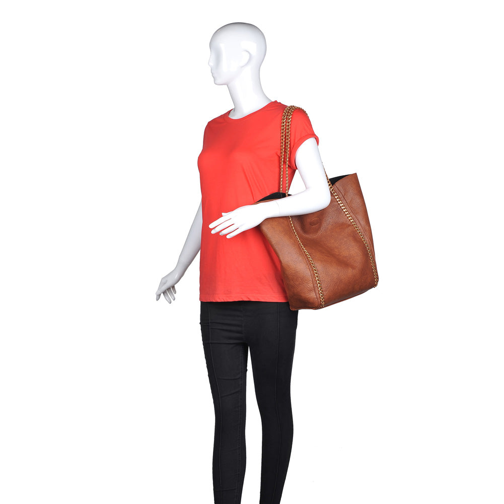 Product Image of Urban Expressions Matilda Tote NA-840611151438 View 5 | Cognac