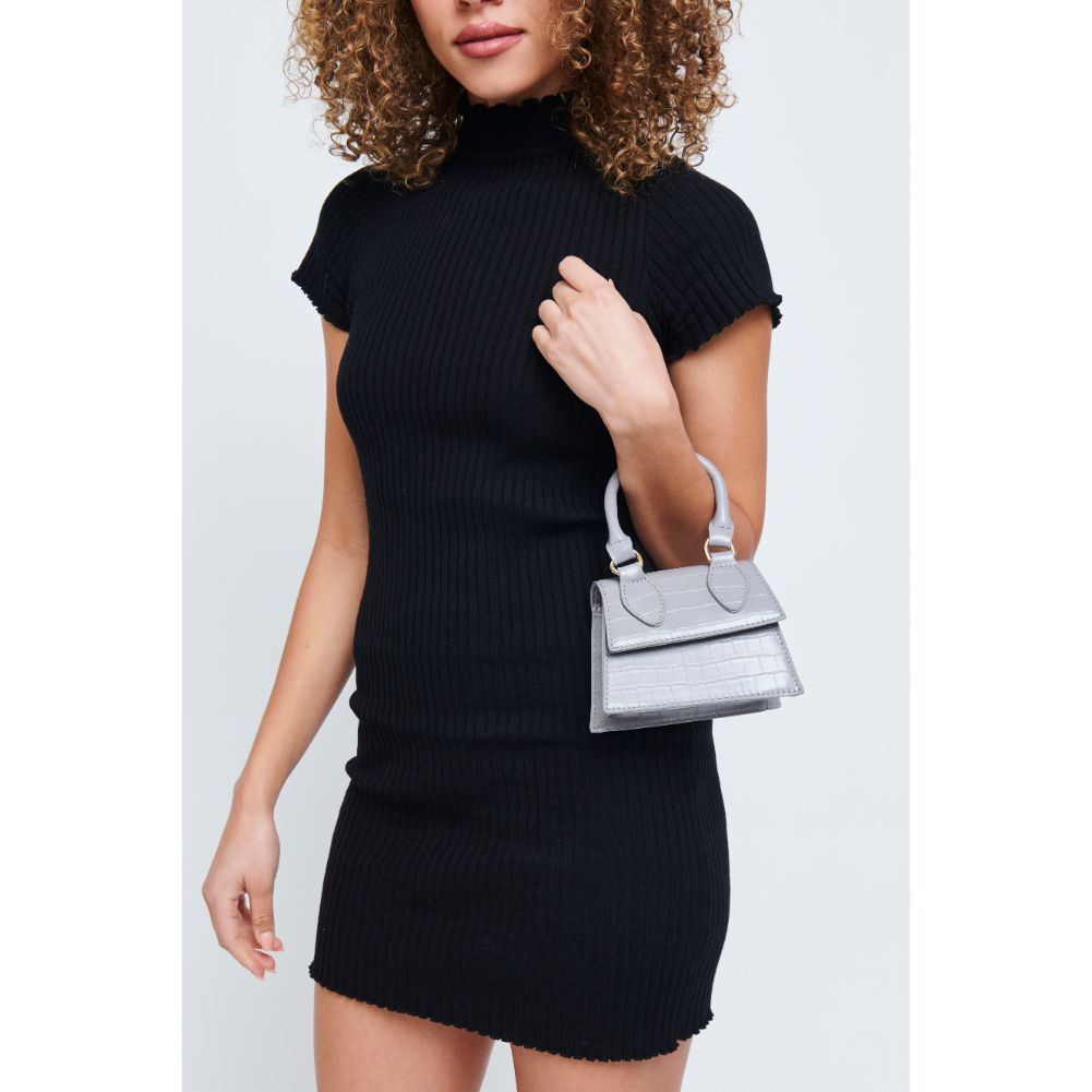 Woman wearing Grey Urban Expressions Jojo Crossbody 840611175809 View 3 | Grey