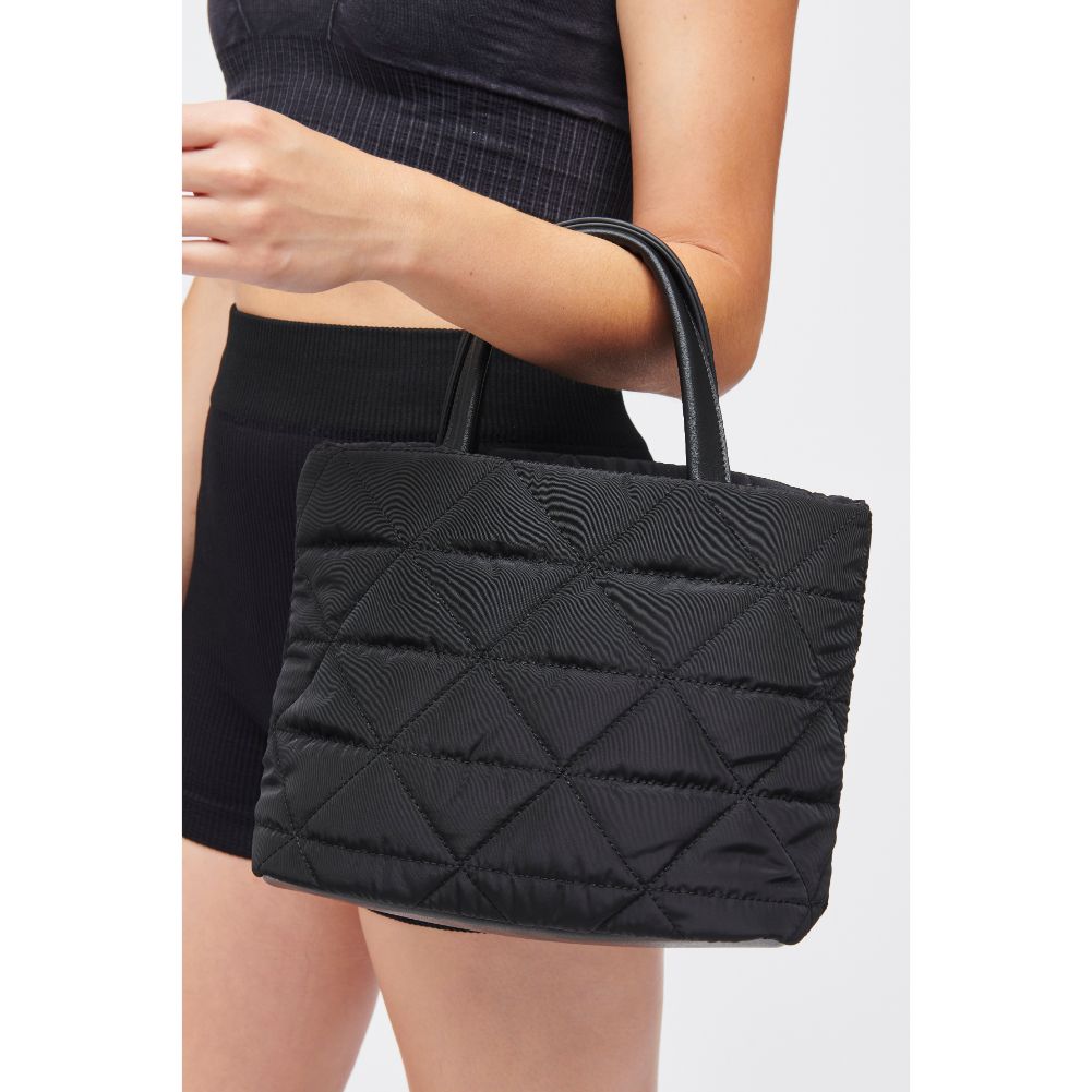 Woman wearing Black Urban Expressions Reid Tote 840611184283 View 2 | Black