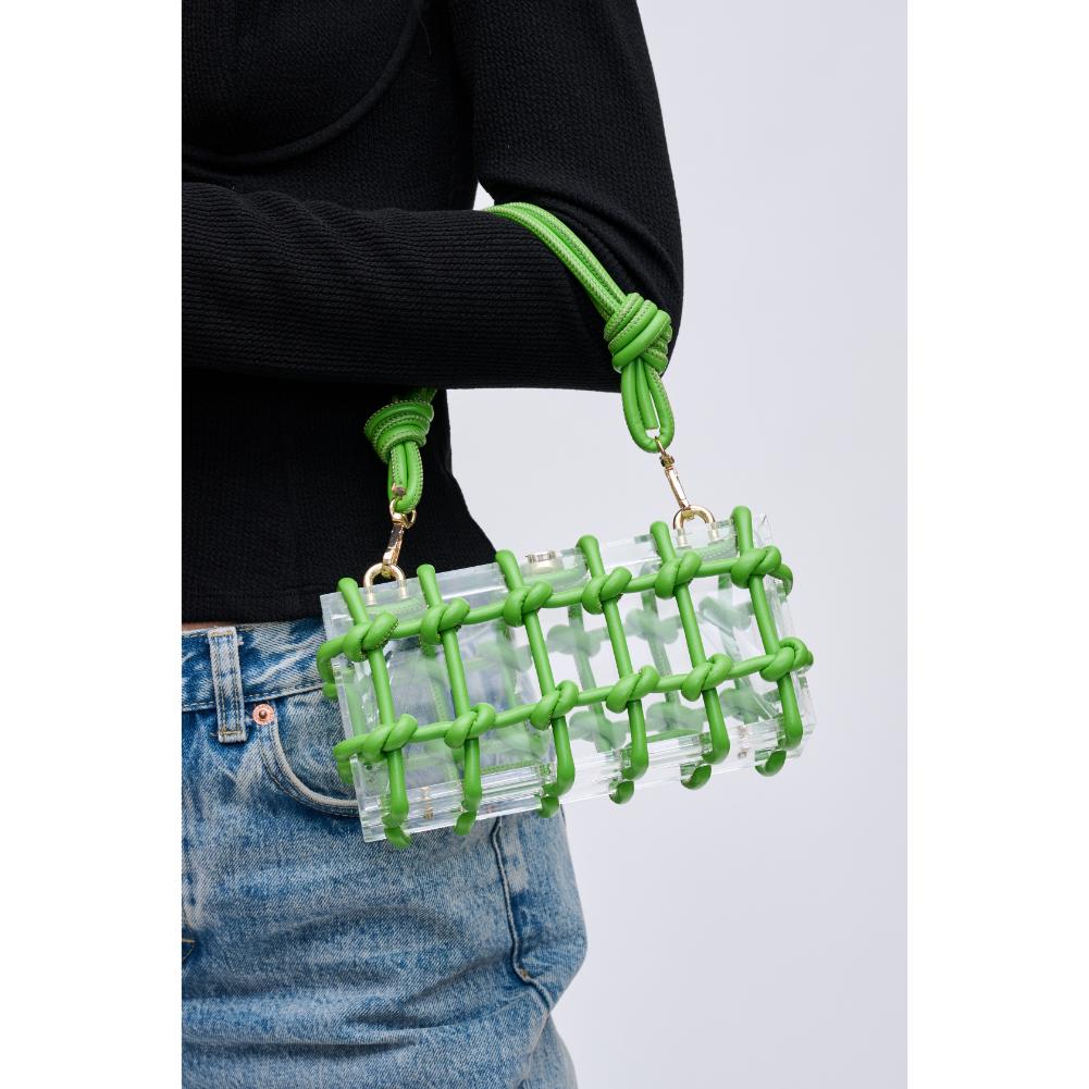 Woman wearing Citron Urban Expressions Mavis Evening Bag 840611191670 View 1 | Citron