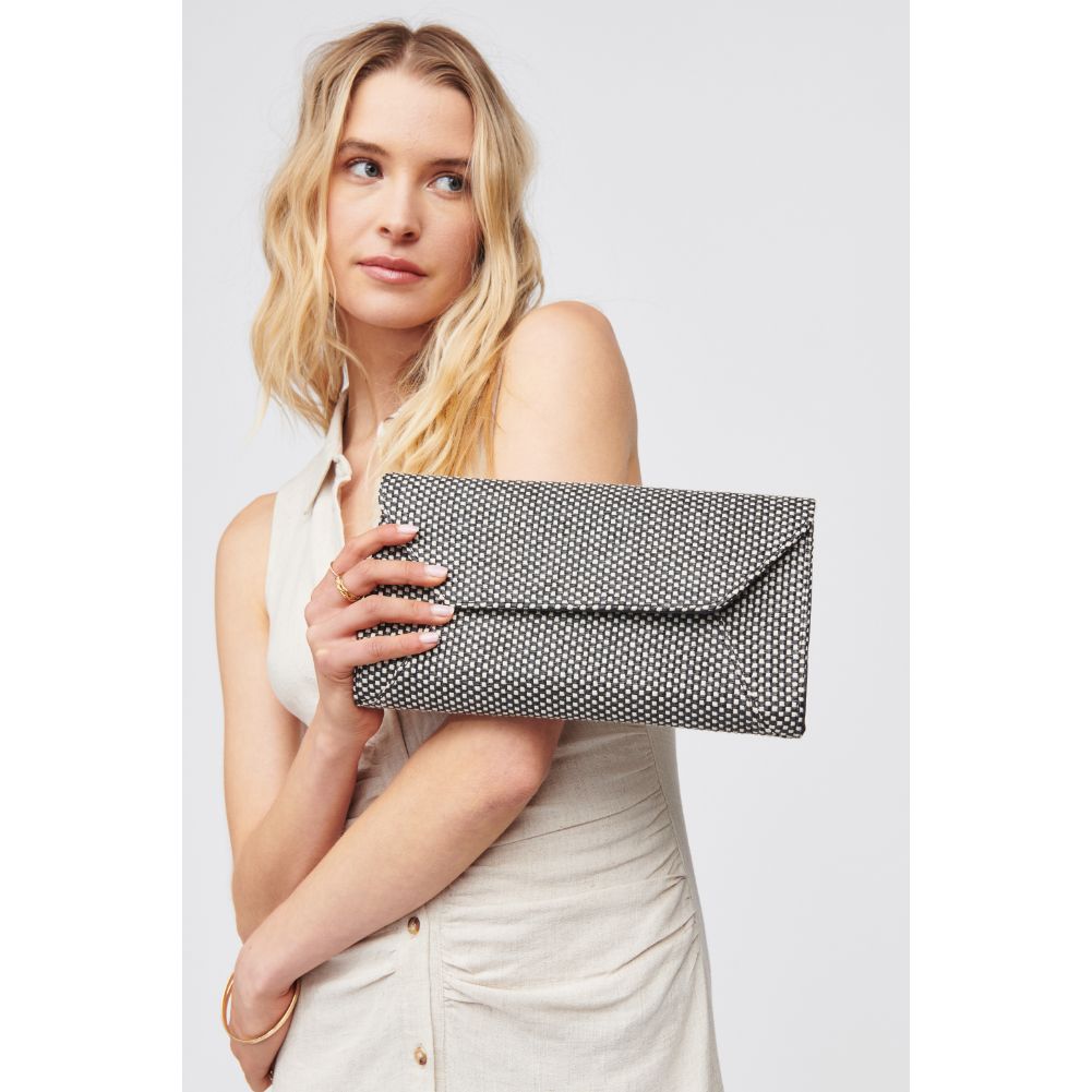 Woman wearing Black Urban Expressions Dakota Clutch 840611100627 View 4 | Black
