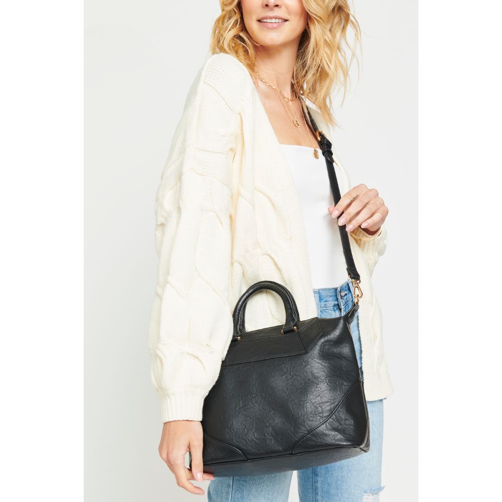 Woman wearing Black Urban Expressions Hayden Satchel NA-840611160065 View 1 | Black