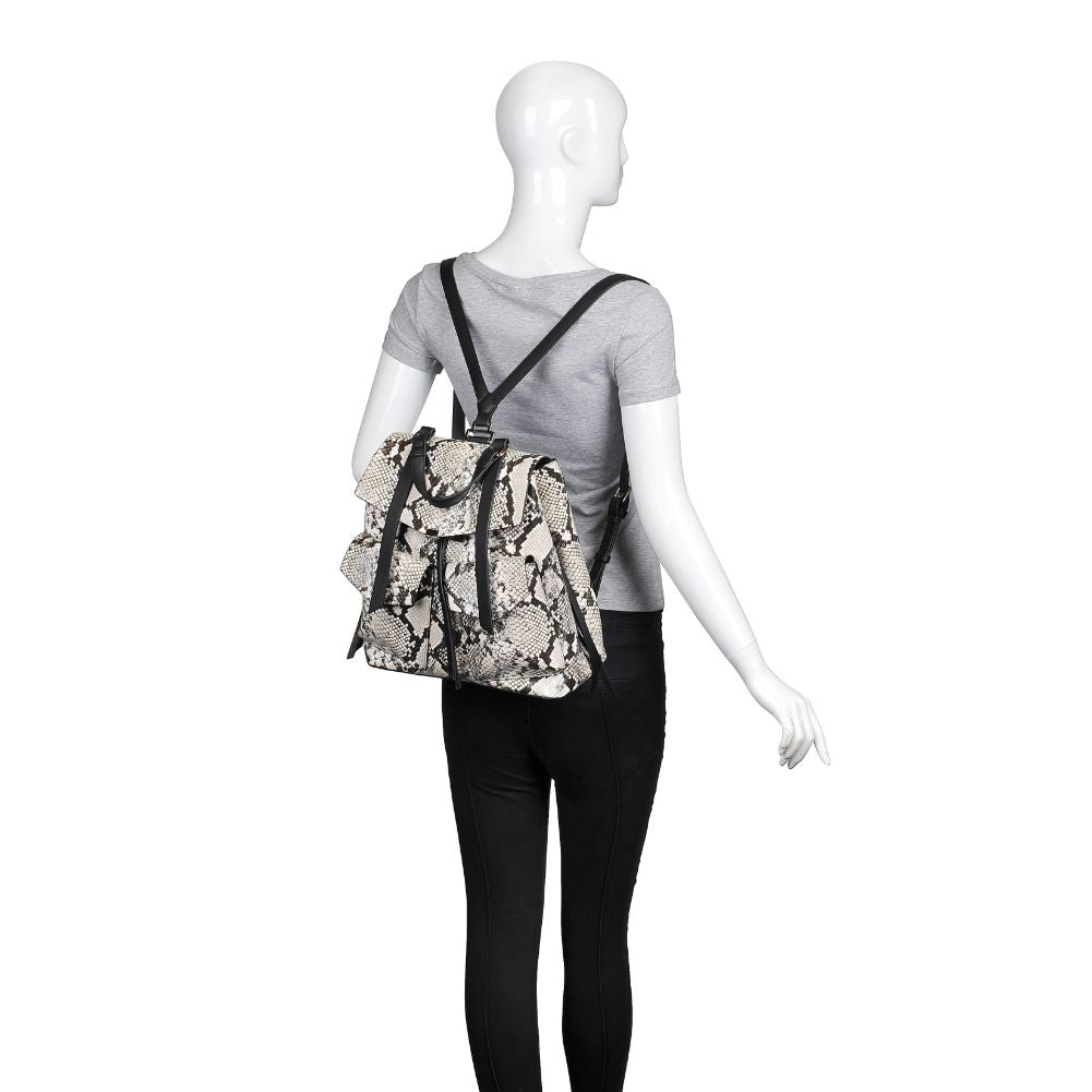 Product Image of Urban Expressions Charlize Backpack 840611168412 View 5 | White Black