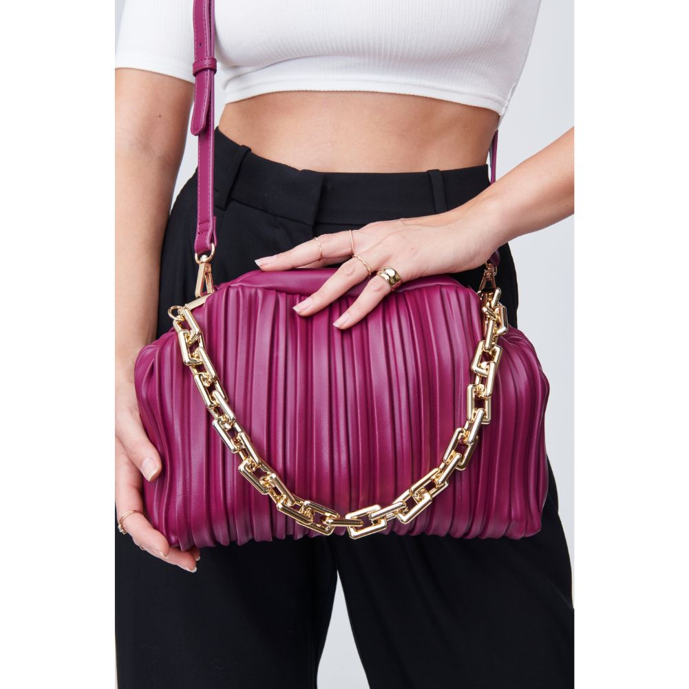Woman wearing Magenta Urban Expressions Rylee Crossbody 818209011969 View 1 | Magenta