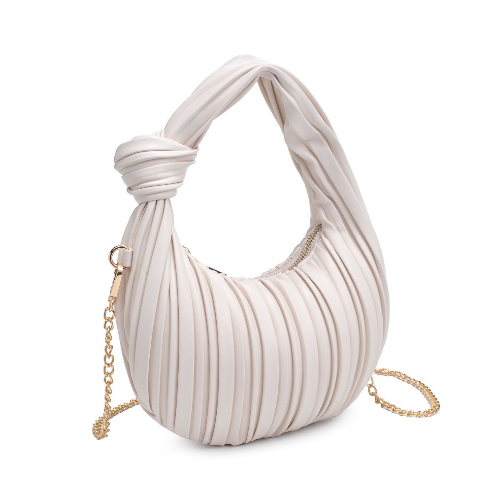 Woman wearing Oatmilk Urban Expressions Fawna  - Pleated Crossbody 840611106414 View 6 | Oatmilk