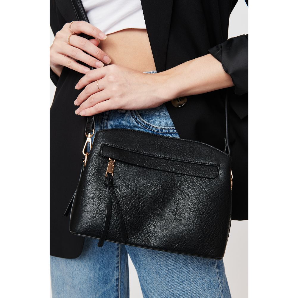 Woman wearing Black Urban Expressions Jayce Crossbody 840611104410 View 4 | Black