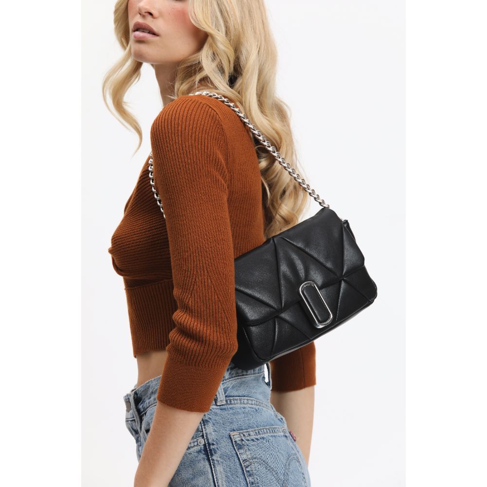 Woman wearing Black Urban Expressions Anderson Crossbody 840611113788 View 3 | Black