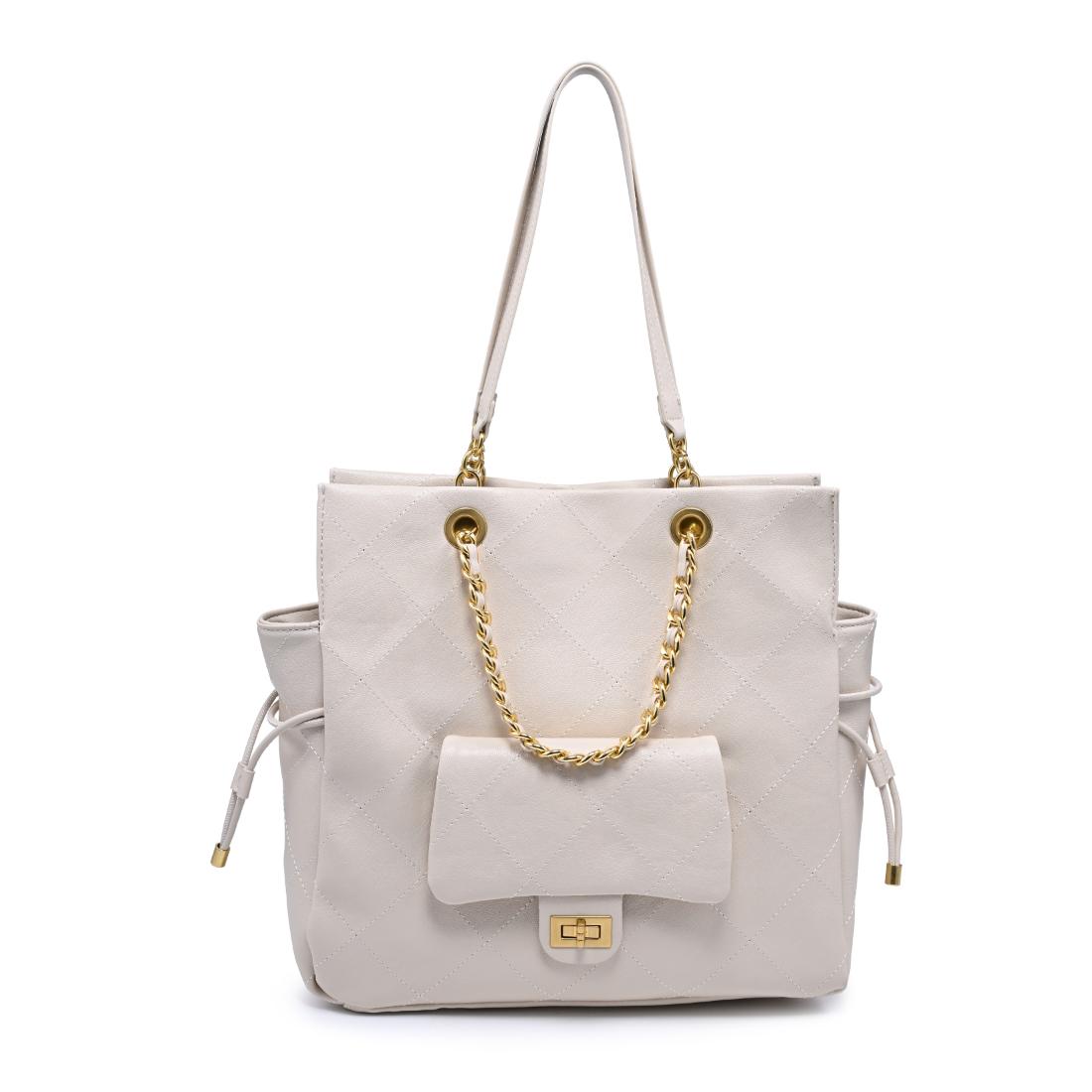 Urban Expressions Hudson Tote 840504205118 View 5 | Cream