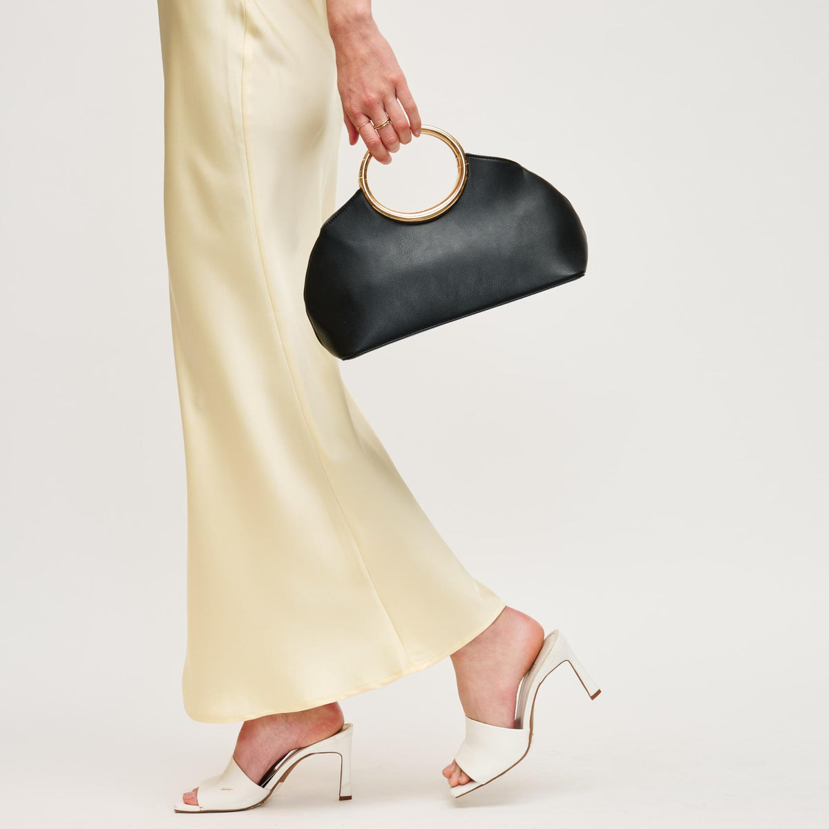 Woman wearing Black Urban Expressions Belinda Evening Bag 840611128881 View 4 | Black