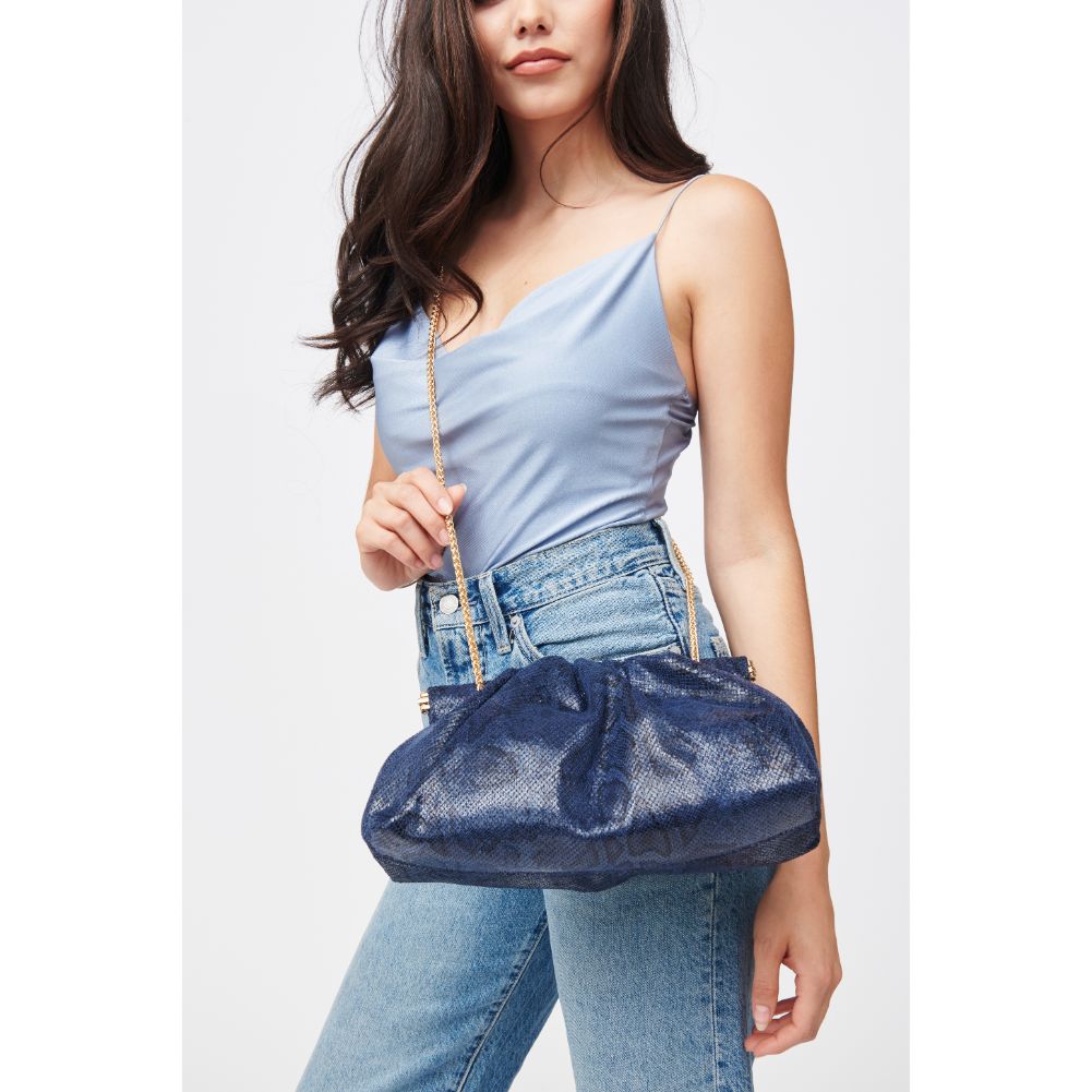Woman wearing Midnight Urban Expressions Keri Clutch 840611185310 View 1 | Midnight