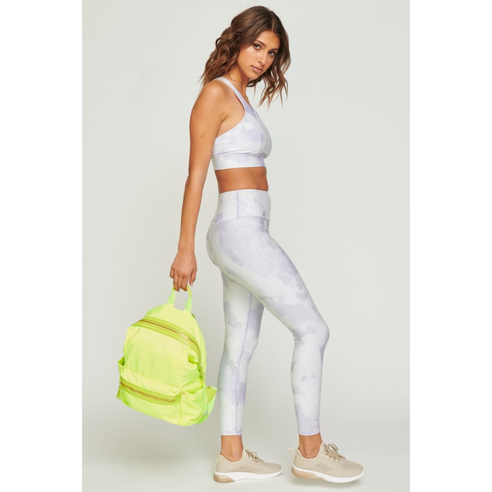Woman wearing Neon Yellow Urban Expressions Zenon Backpack 840611167125 View 3 | Neon Yellow