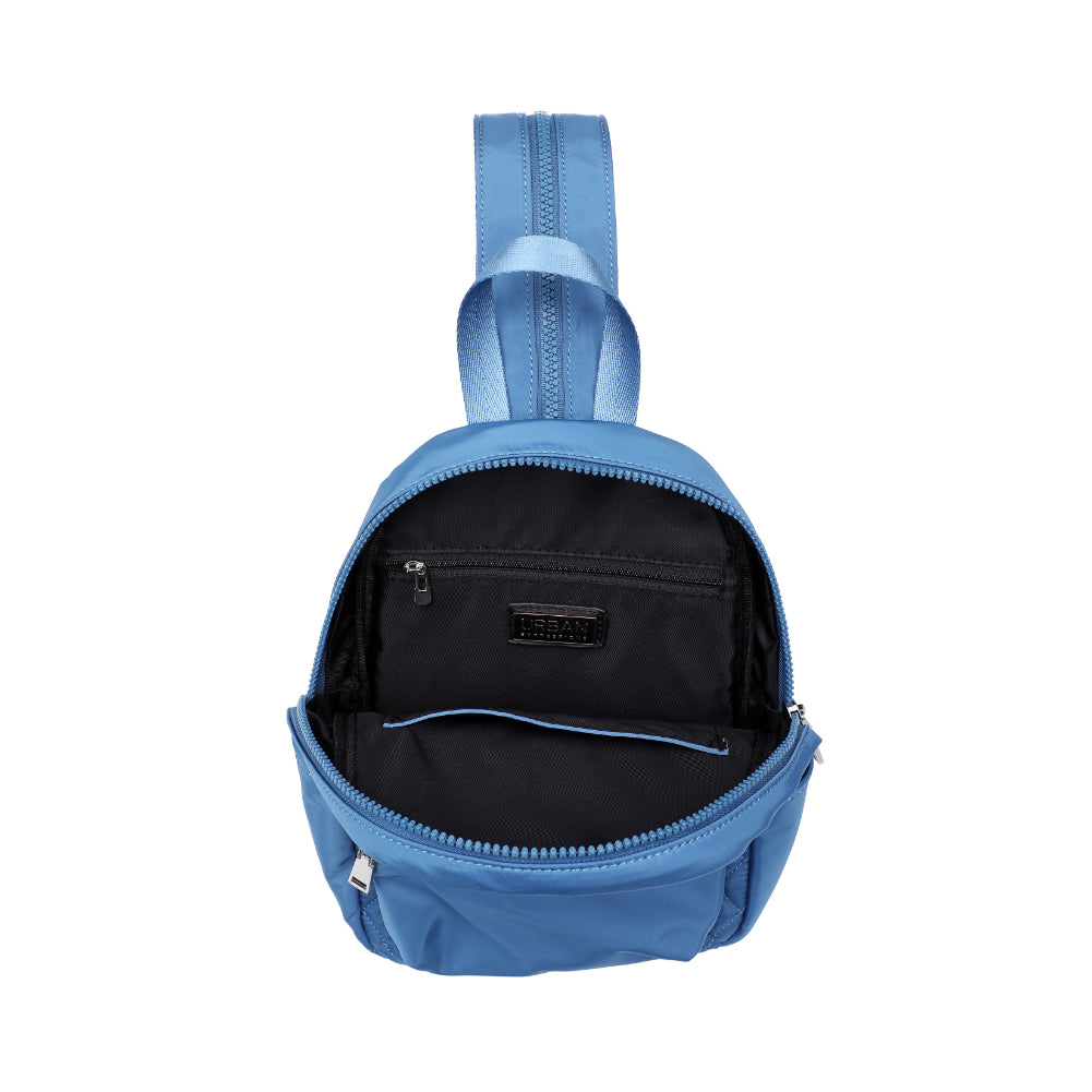 Product Image of Urban Expressions Brynlee Sling Backpack 840611180483 View 4 | Denim