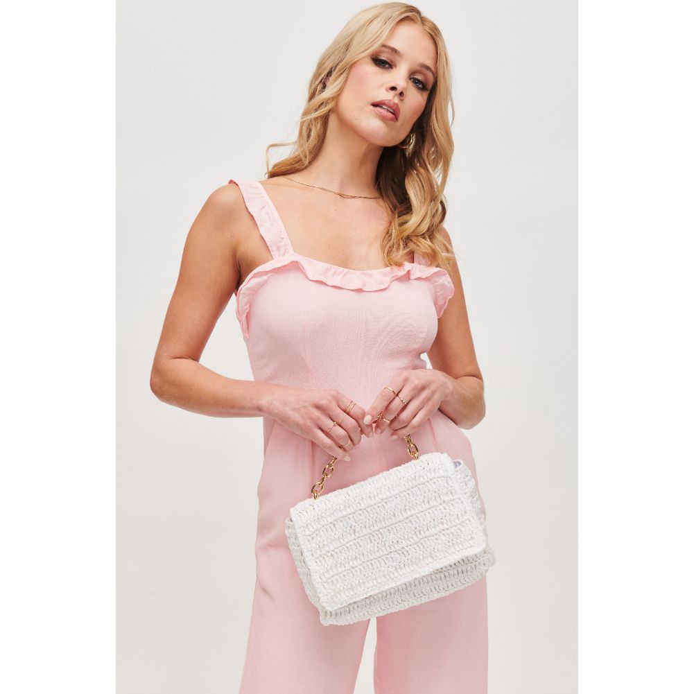 Woman wearing White Urban Expressions Catalina Crossbody 840611111289 View 3 | White