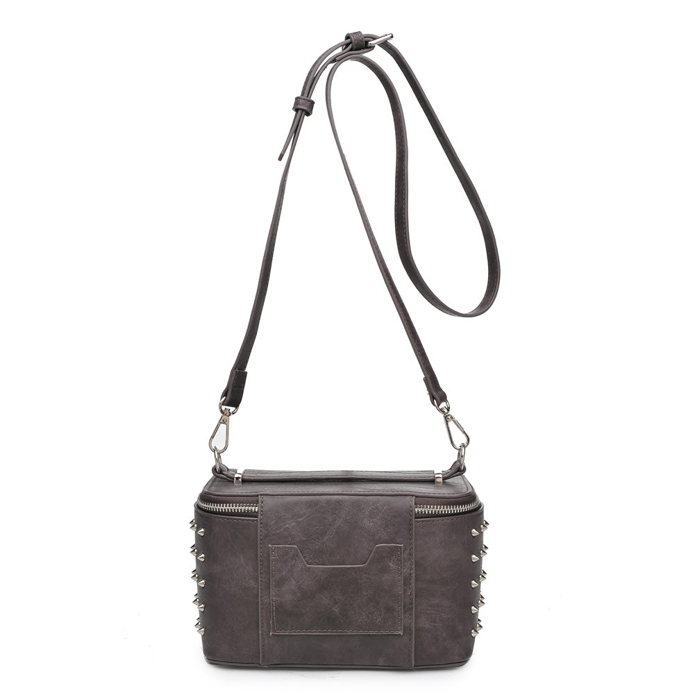 Woman wearing Gunmetal Urban Expressions Lynx Crossbody NA-840611154026 View 7 | Gunmetal