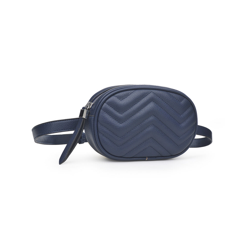 Woman wearing Navy Urban Expressions Sage Belt Bag 840611152138 View 6 | Navy