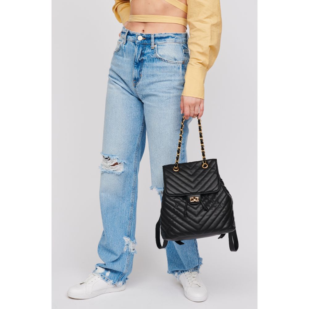 Woman wearing Black Urban Expressions Yessenia Backpack 840611167323 View 4 | Black
