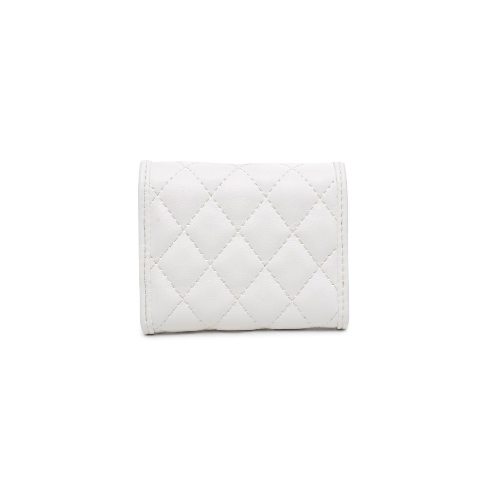 Woman wearing White Urban Expressions Shantel - Quilted Wallet 840611104755 View 7 | White