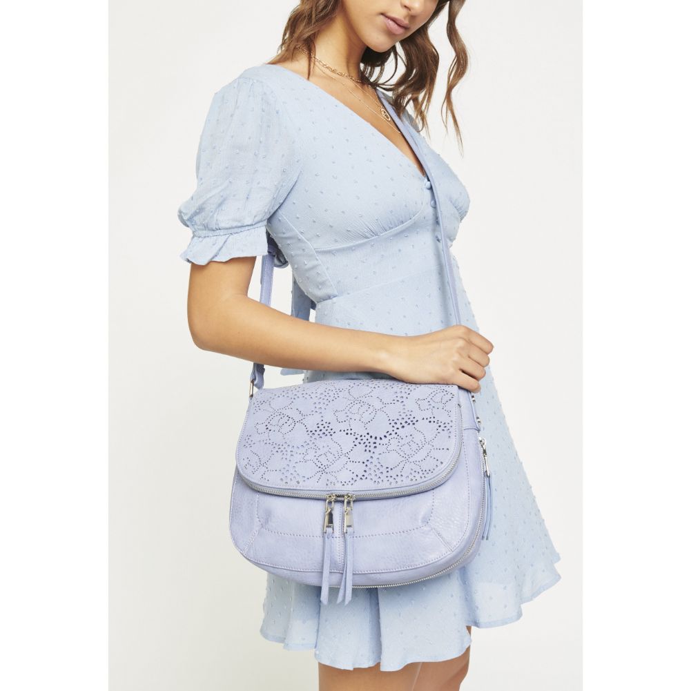 Woman wearing Denim Urban Expressions Sunday Messenger 840611148162 View 1 | Denim