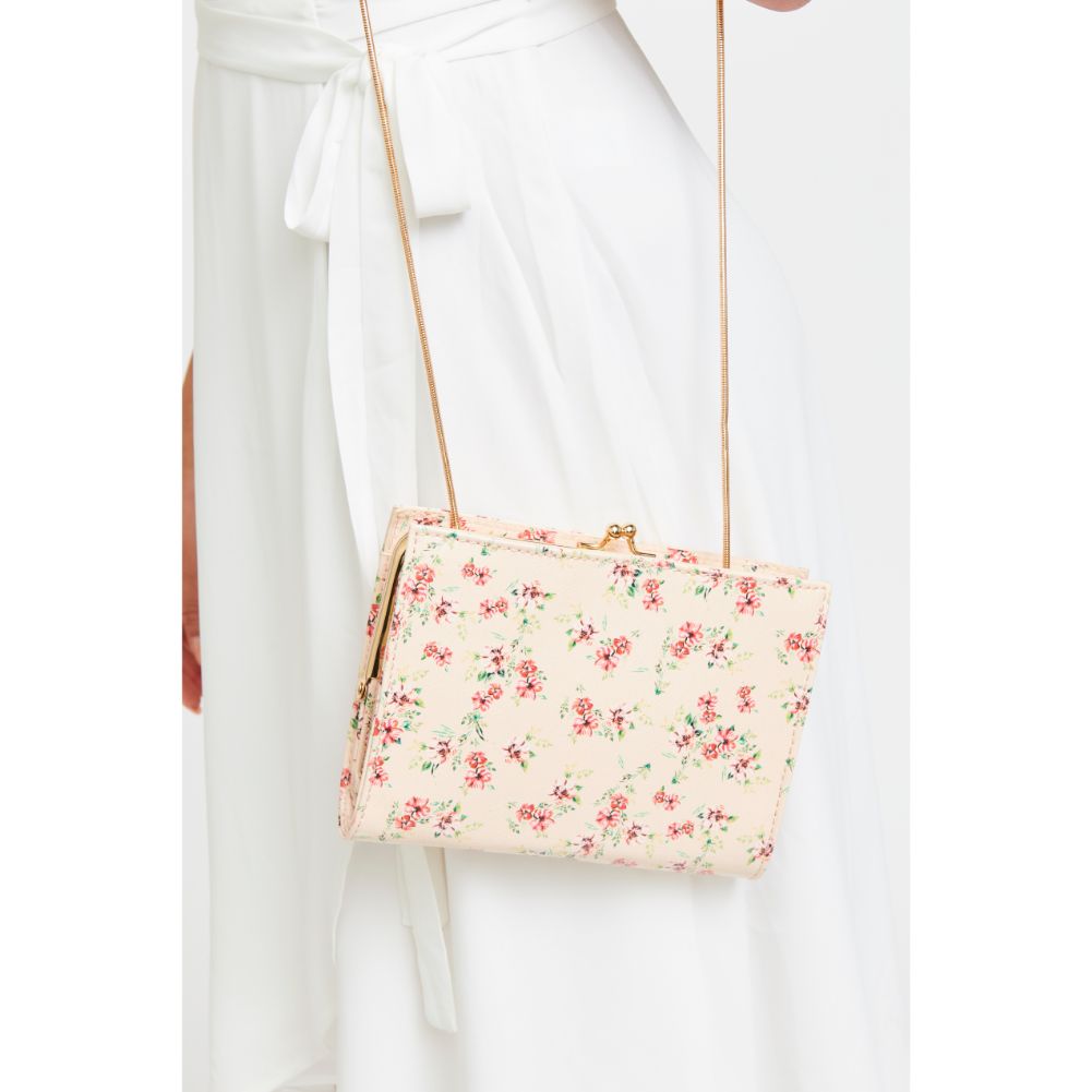 Woman wearing Cream Urban Expressions Elijah - Floral Clutch 840611181497 View 2 | Cream