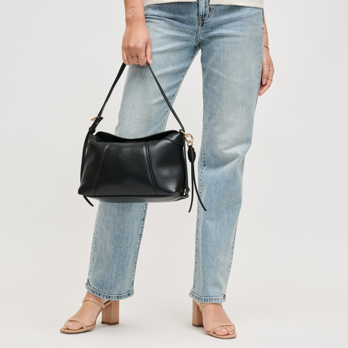 Woman wearing Black Urban Expressions Waylon Shoulder Bag 840504205132 View 2 | Black
