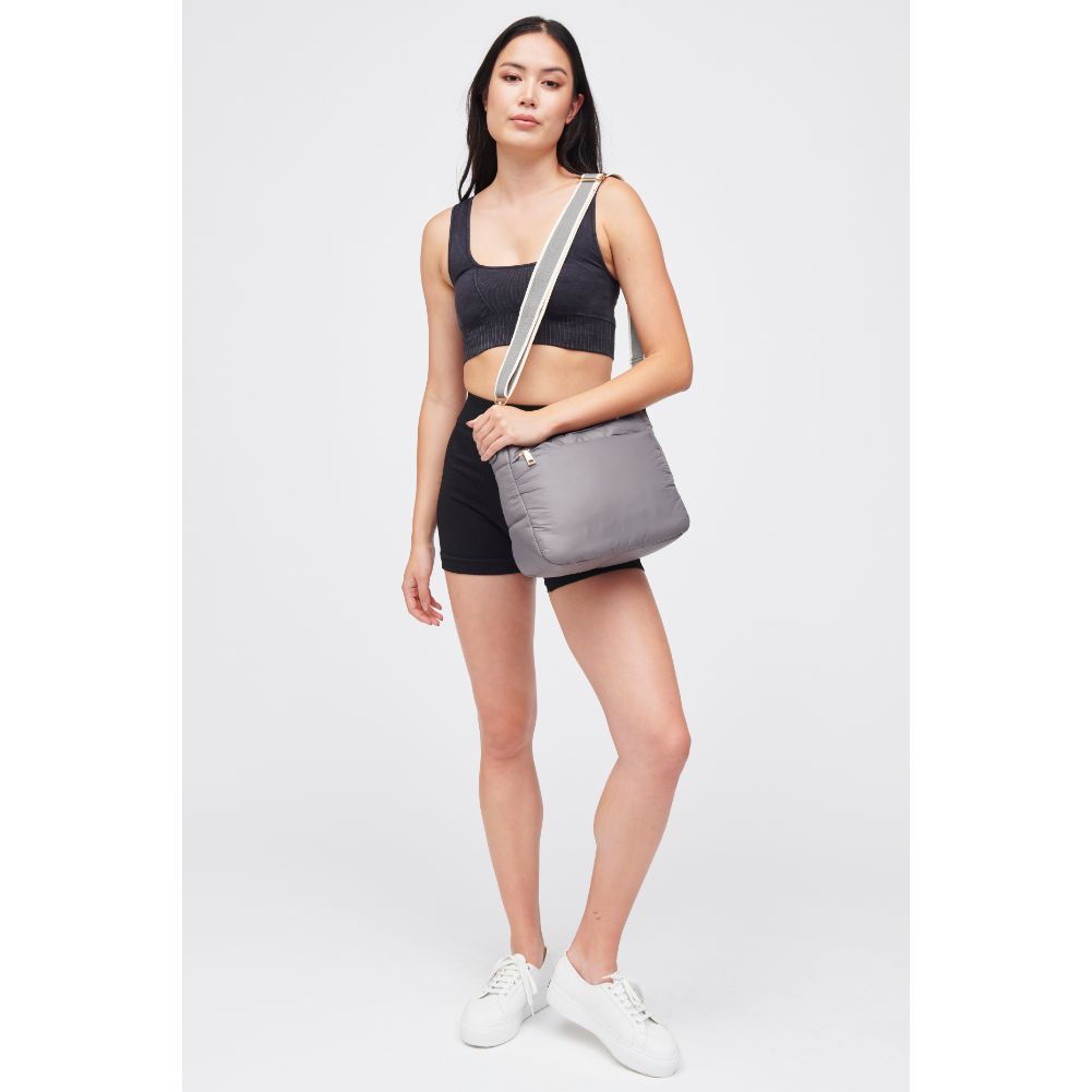 Woman wearing Grey Urban Expressions Verna Crossbody 840611184986 View 3 | Grey