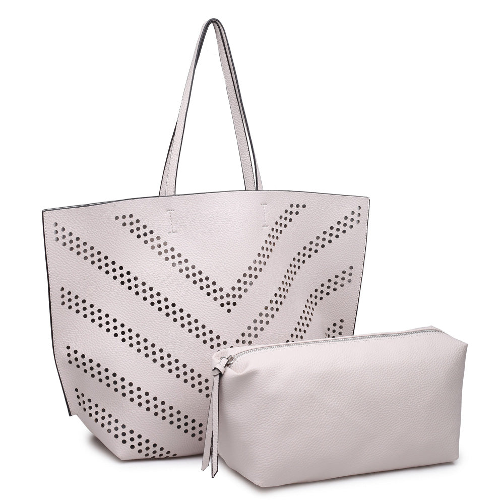 Woman wearing Grey Urban Expressions Rome Tote NA-840611125569 View 2 | Grey