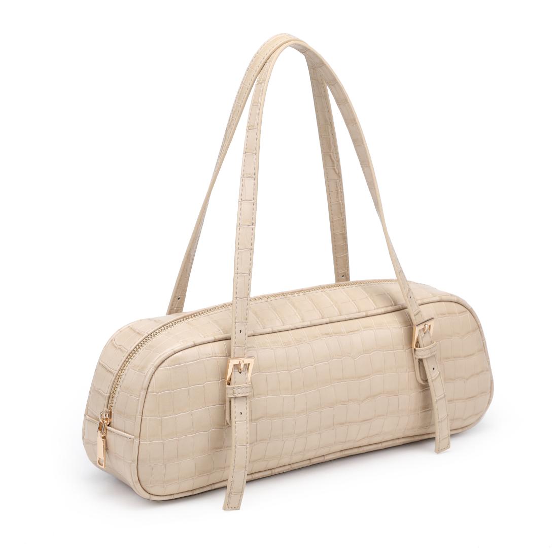 Woman wearing Nude Urban Expressions Athena Shoulder Bag 840504206184 View 6 | Nude