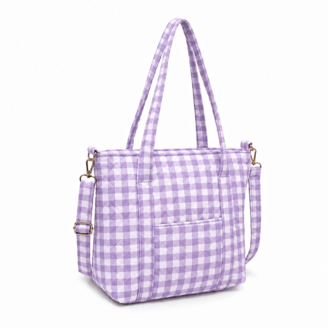 Urban Essentials Checkmate - Mini Tote Crossbody 840504216787 View 1 | Lilac