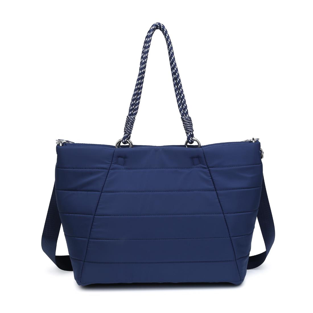 Woman wearing Navy Urban Expressions Lyla Tote 840504206146 View 7 | Navy