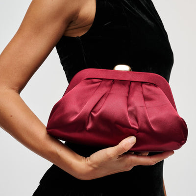 Woman wearing Burgundy Urban Expressions Winter Clutch 840504211713 View 1 | Burgundy
