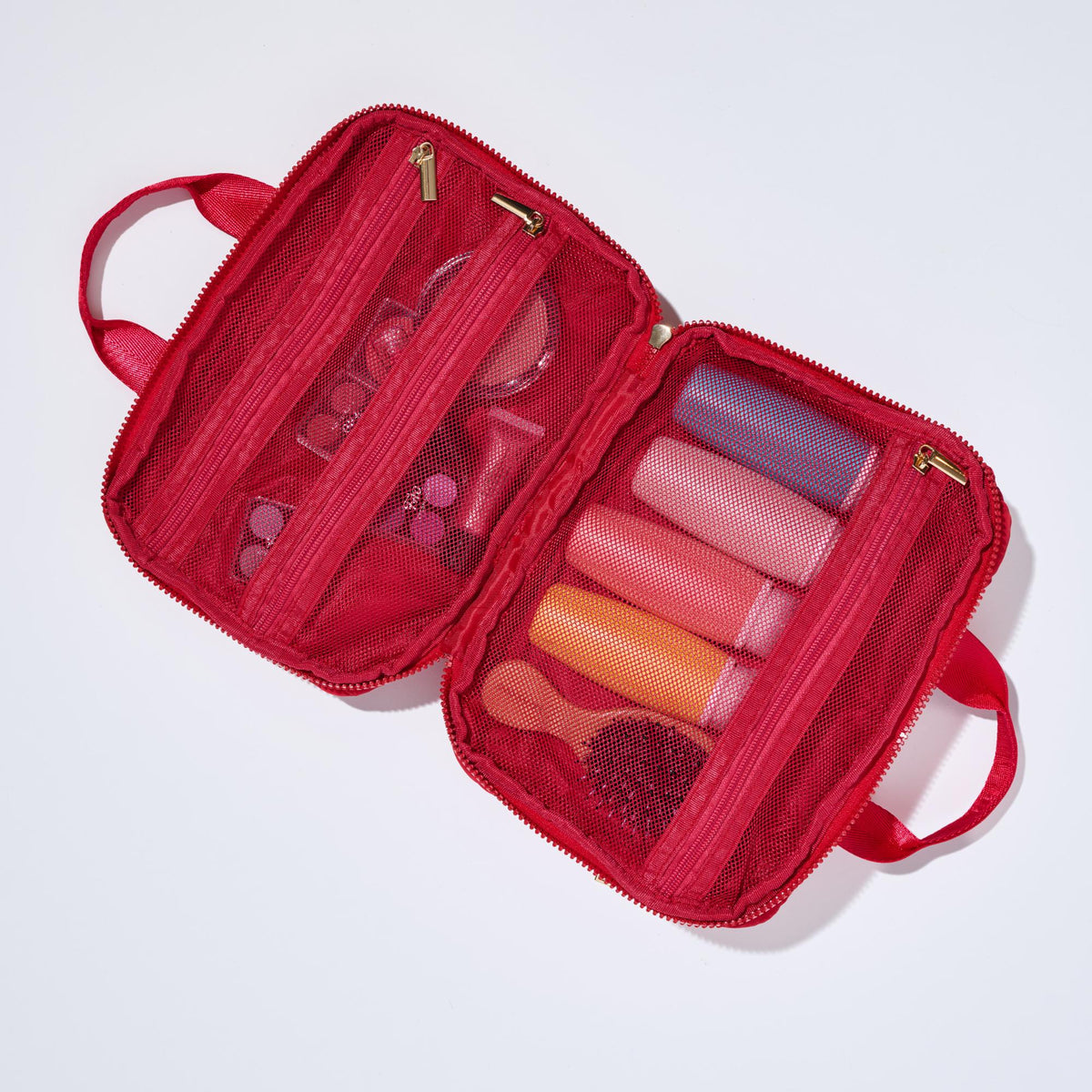 Woman wearing Red Urban Essentials Cloud Cruiser v2 Travel Organizer 818209018609 View 2 | Red