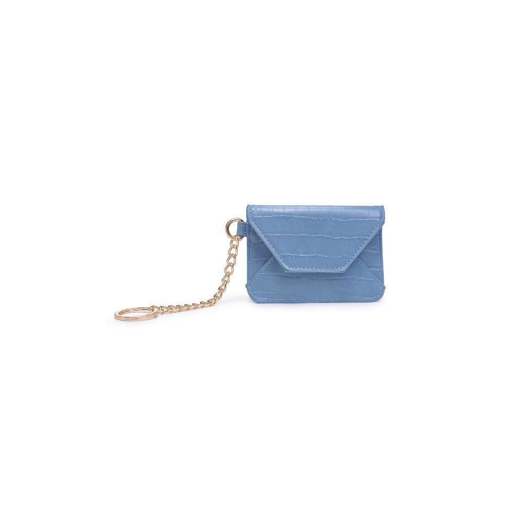 Woman wearing Denim Urban Expressions Gia - Croco Card Holder 840611121653 View 5 | Denim