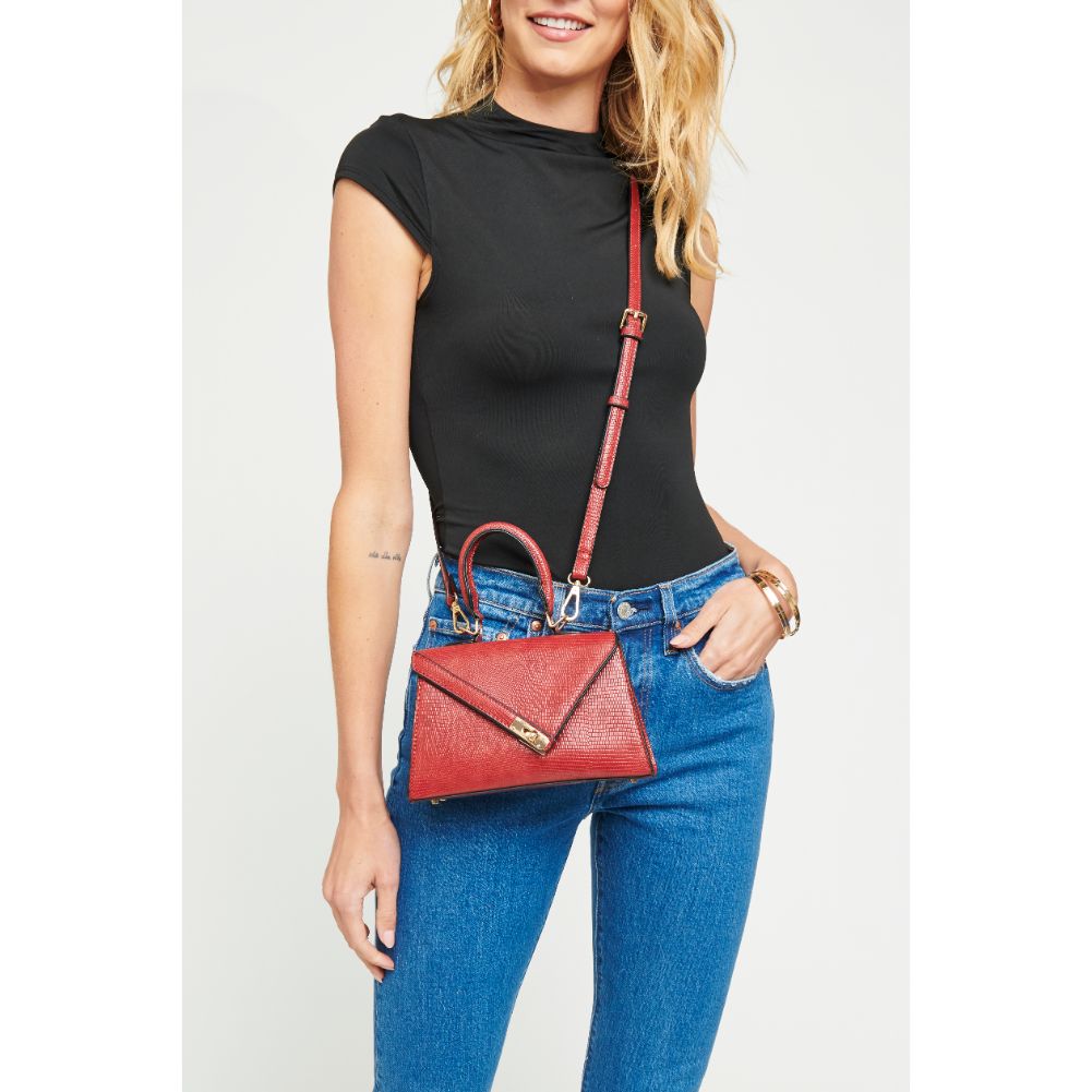 Woman wearing Samba Red Urban Expressions Blake Crossbody 840611174734 View 1 | Samba Red