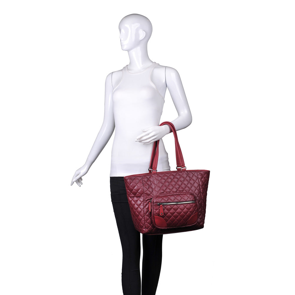 Product Image of Urban Expressions Plank Tote NA-840611154675 View 5 | Burgundy