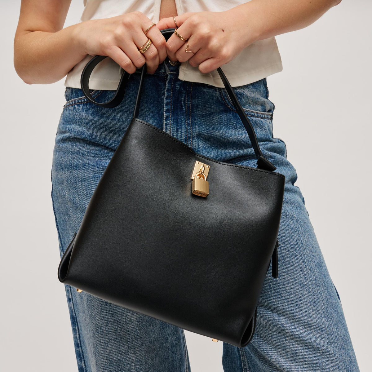 Woman wearing Black Urban Expressions Mina Crossbody 840504202063 View 2 | Black