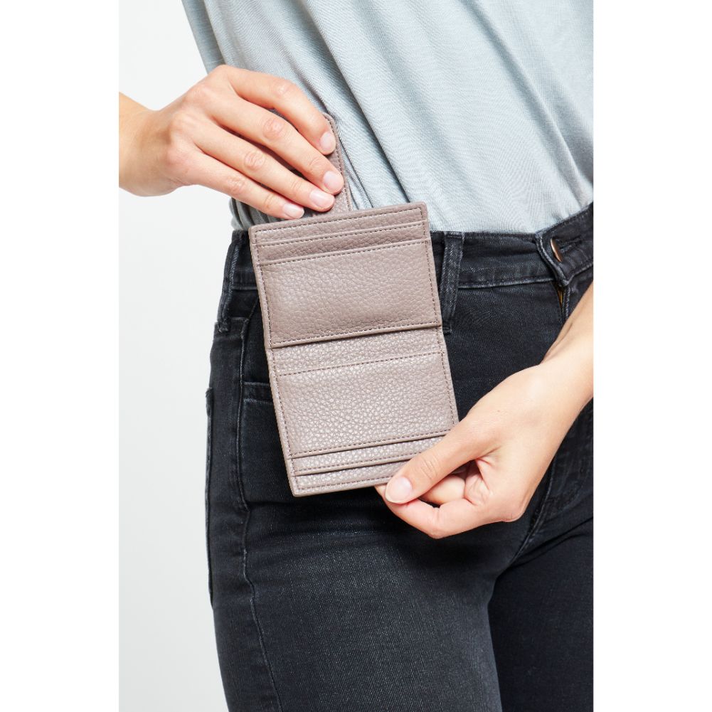 Woman wearing Grey Urban Expressions Lola Card Holder 840611176424 View 2 | Grey