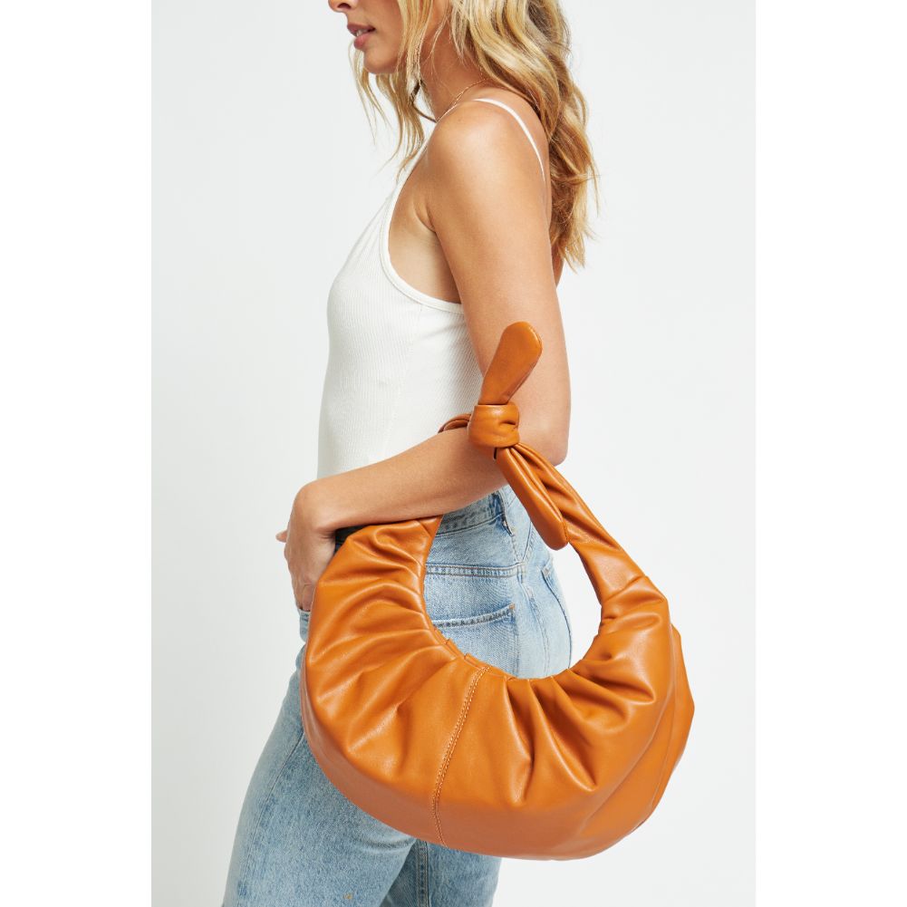 Woman wearing Tan Urban Expressions Josie Hobo 840611179425 View 2 | Tan