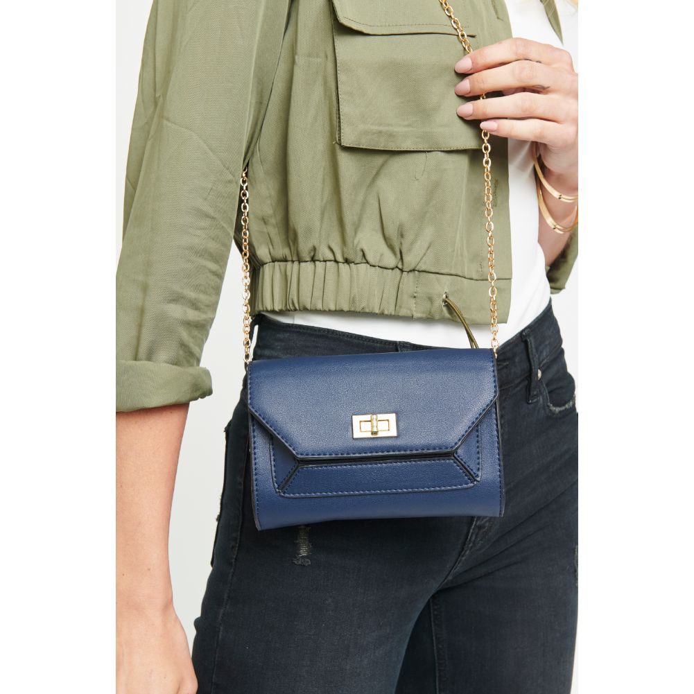 Woman wearing Navy Urban Expressions Maggie Belt Bag NA-840611156440 View 3 | Navy