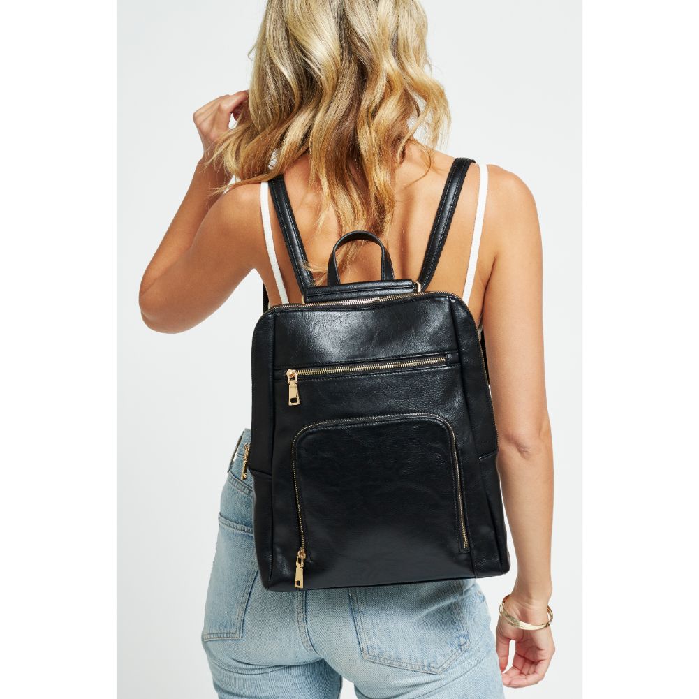 Woman wearing Black Urban Expressions Gramercy Backpack 840611178657 View 1 | Black