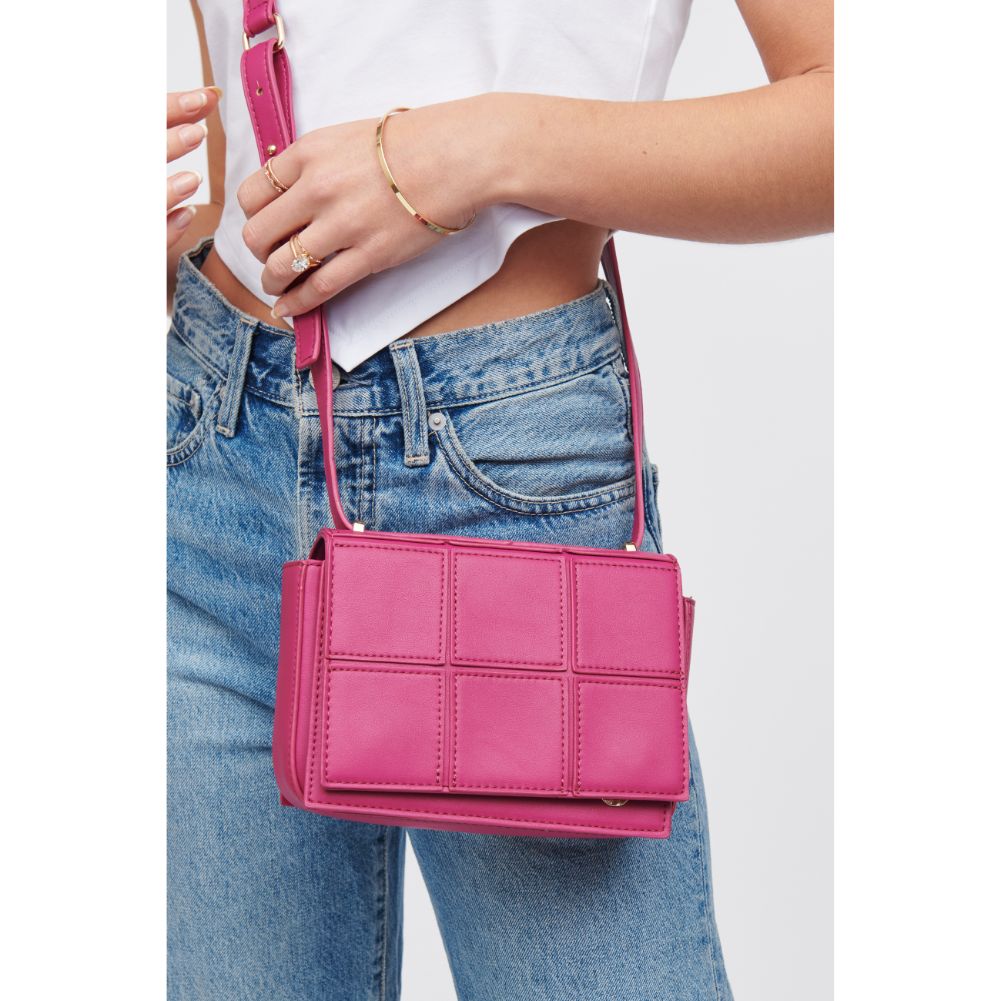 Woman wearing Magenta Urban Expressions Amanda Crossbody 818209016056 View 1 | Magenta