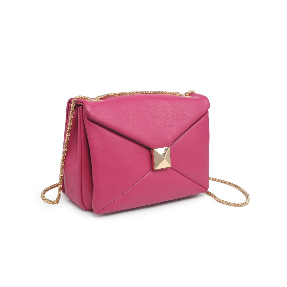 Woman wearing Magenta Urban Expressions Ribbon Crossbody 840611102812 View 6 | Magenta