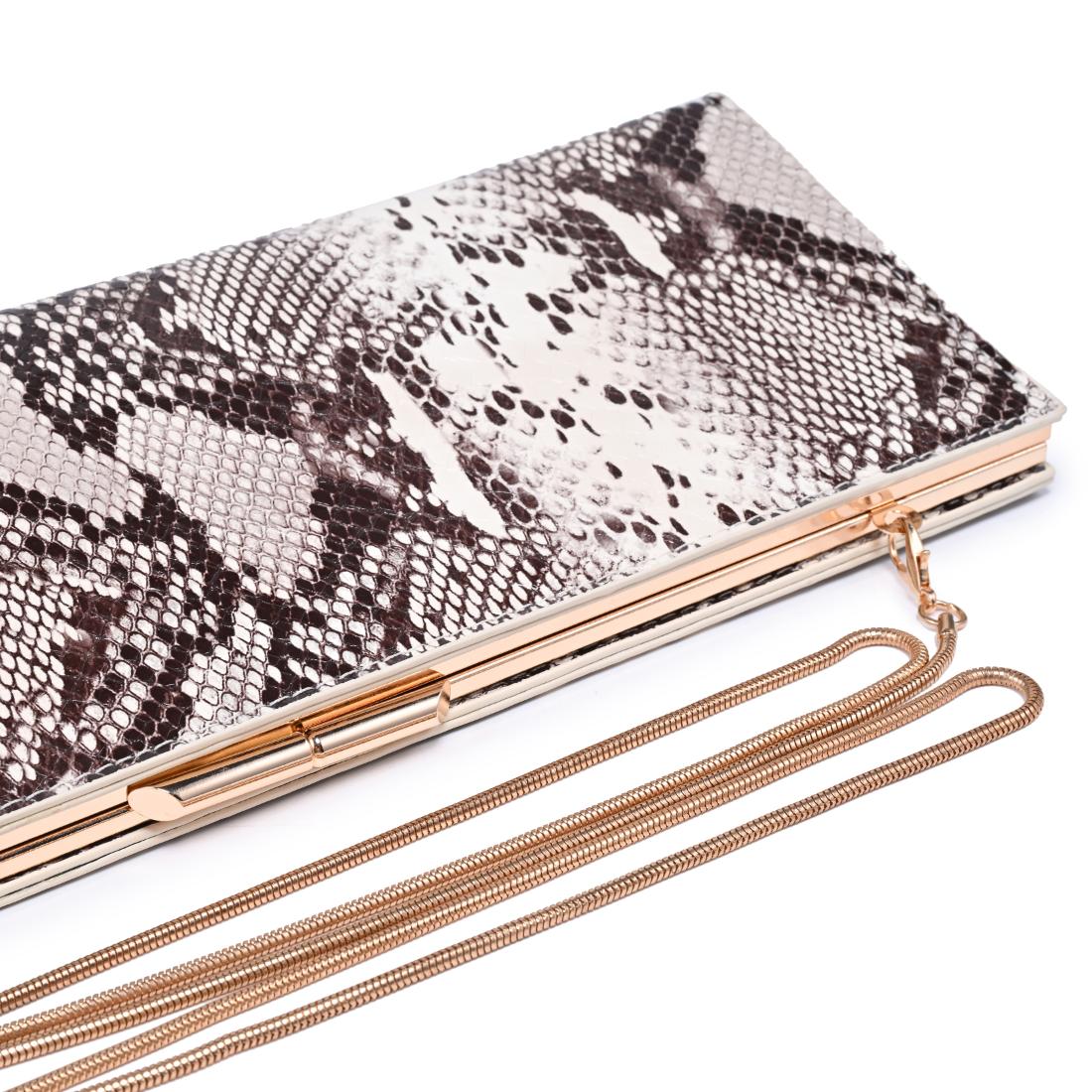 Urban Expressions Nazlee - Snake Clutch 840504212574 View 8 | Brown Multi