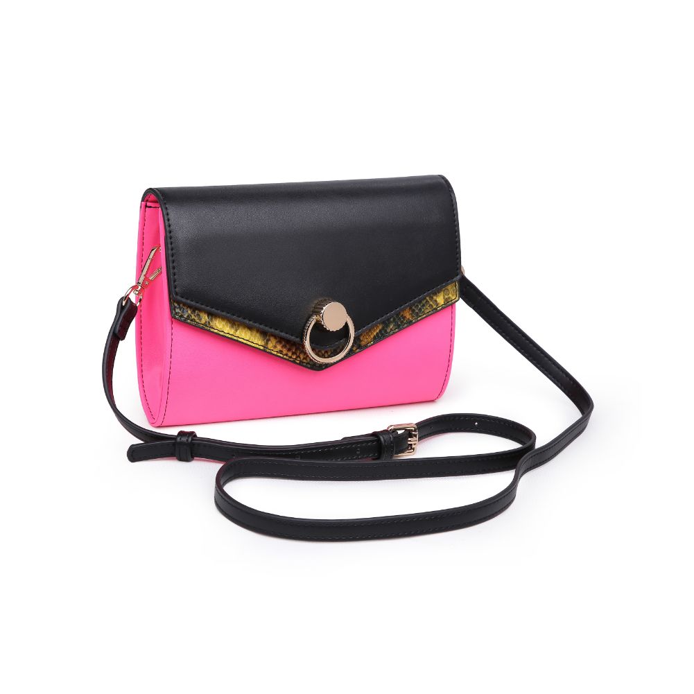 Woman wearing Neon Pink Urban Expressions Adea Crossbody NA-840611167040 View 6 | Neon Pink
