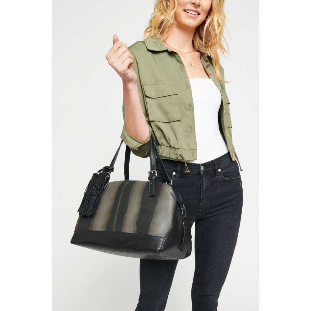 Woman wearing Black Urban Expressions Wilder Satchel 840611122520 View 1 | Black