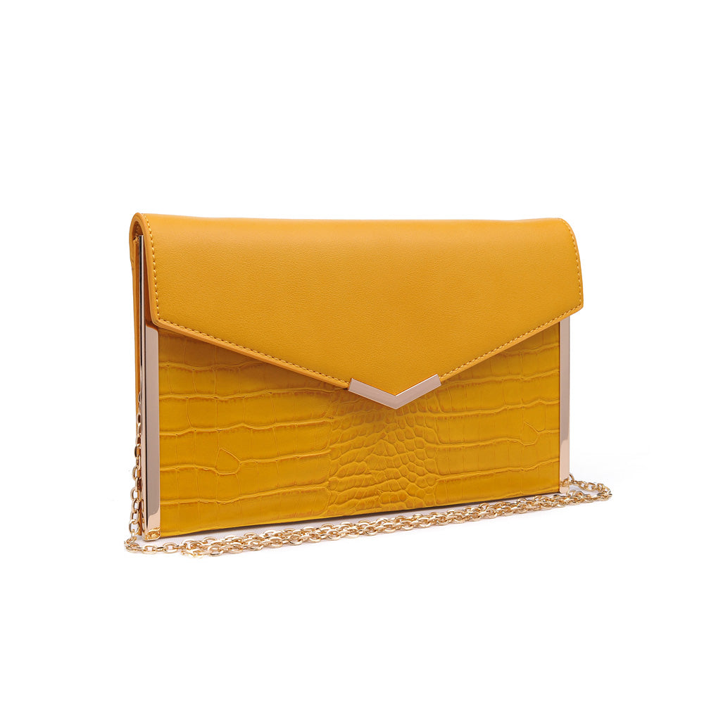 Product Image of Urban Expressions Heather Clutch NA-840611159649 View 2 | Mustard