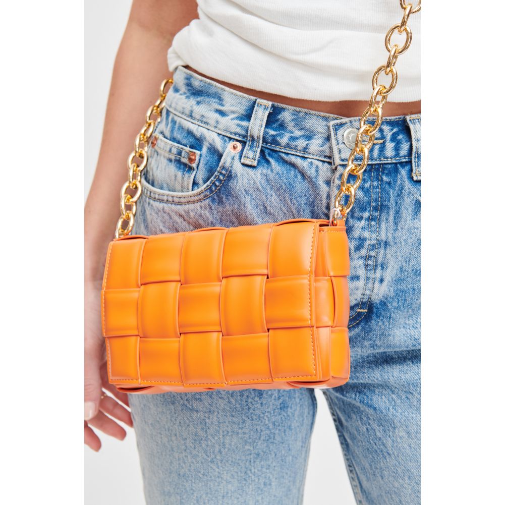 Woman wearing Orange Urban Expressions Holden Crossbody 840611110510 View 4 | Orange